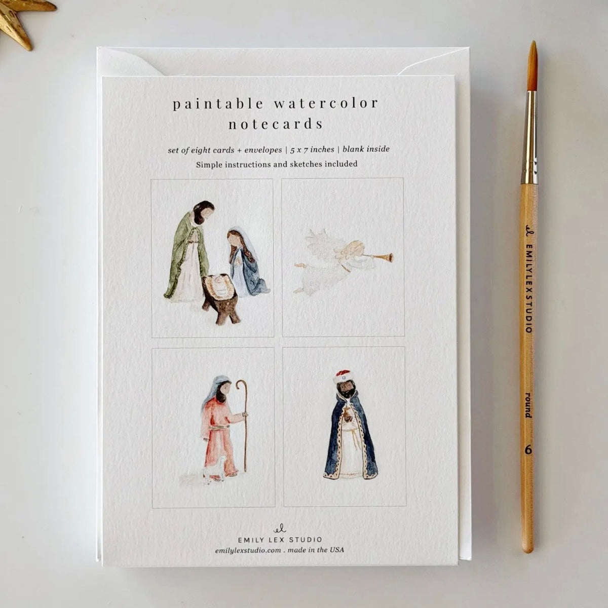 Paintable Watercolor
Notecard Set
 | Nativity