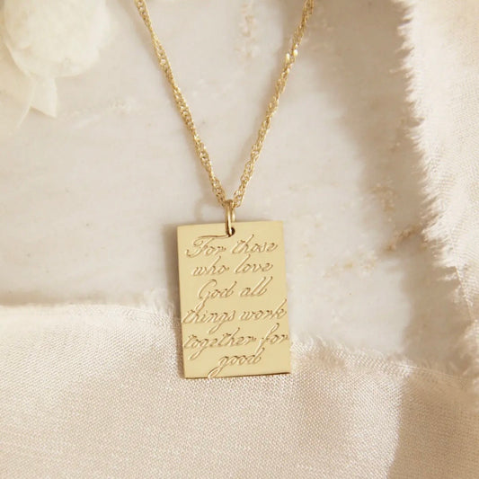 LoveStory Necklace | All Things Work Together For Good Romans 8:28