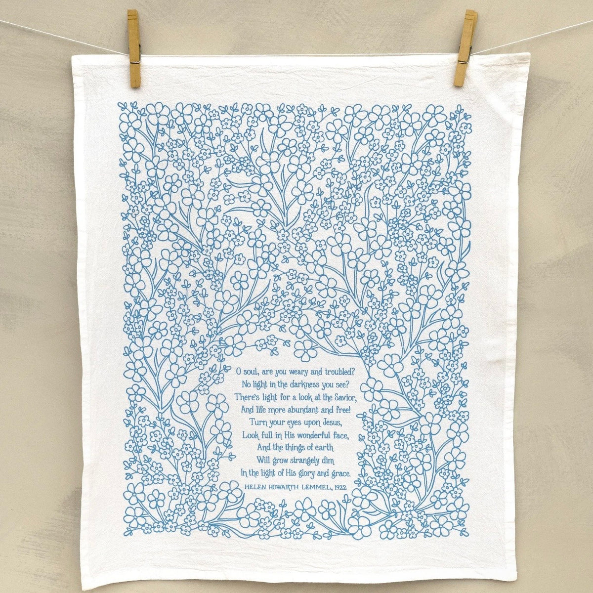 Hymn Tea Towel | Turn Your Eyes Upon Jesus