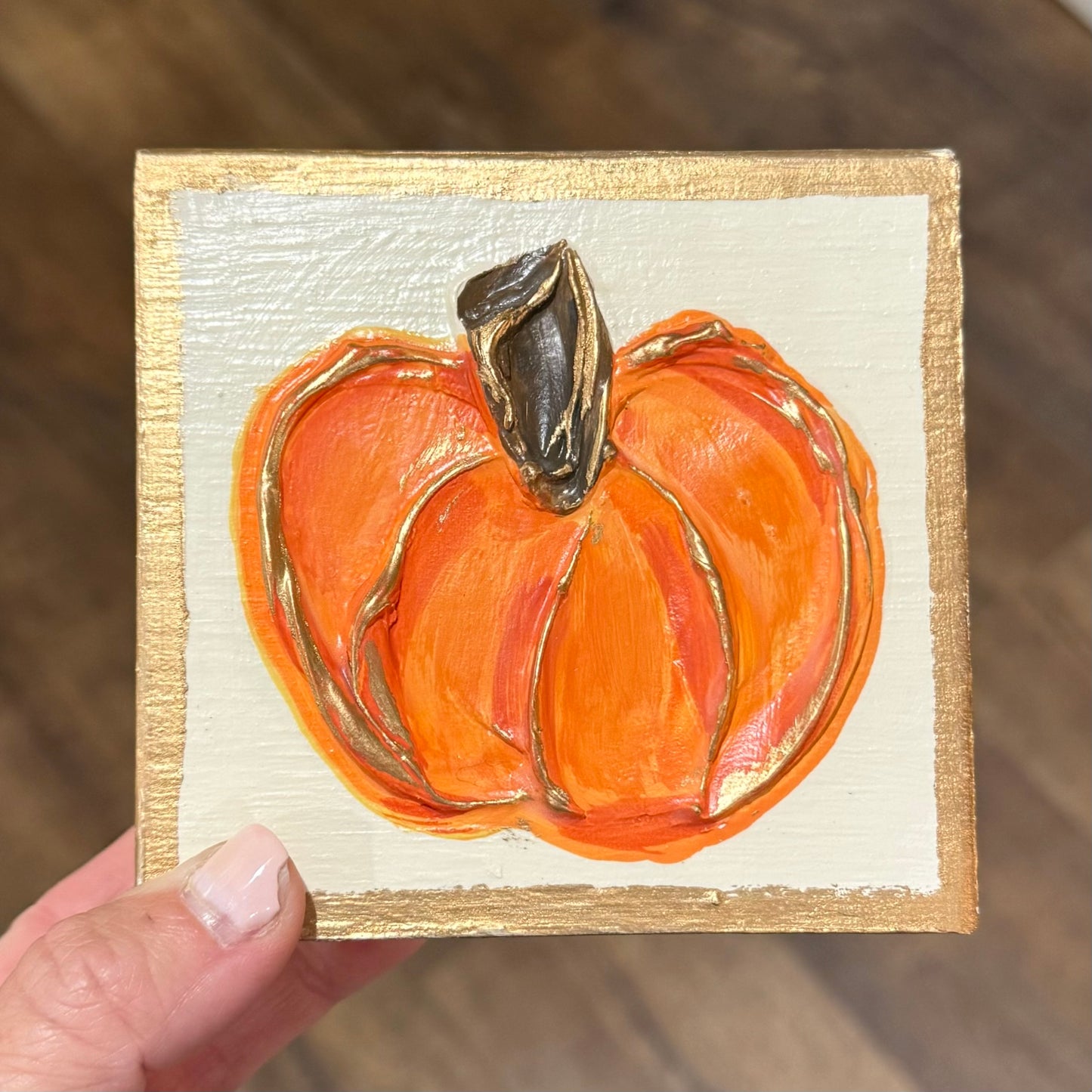 Textured Block | Orange Pumpkin