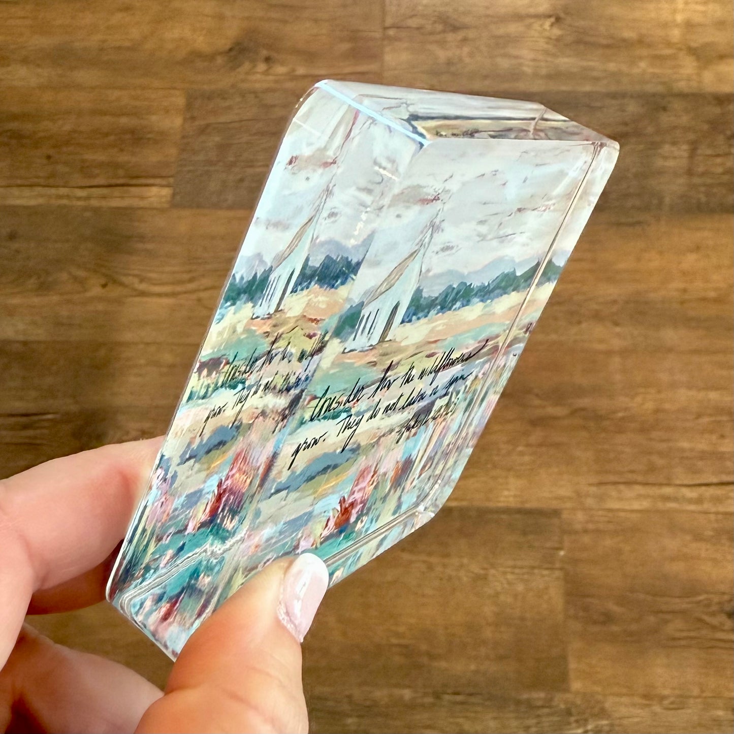 Acrylic Scripture Block | Luke 12:27-28