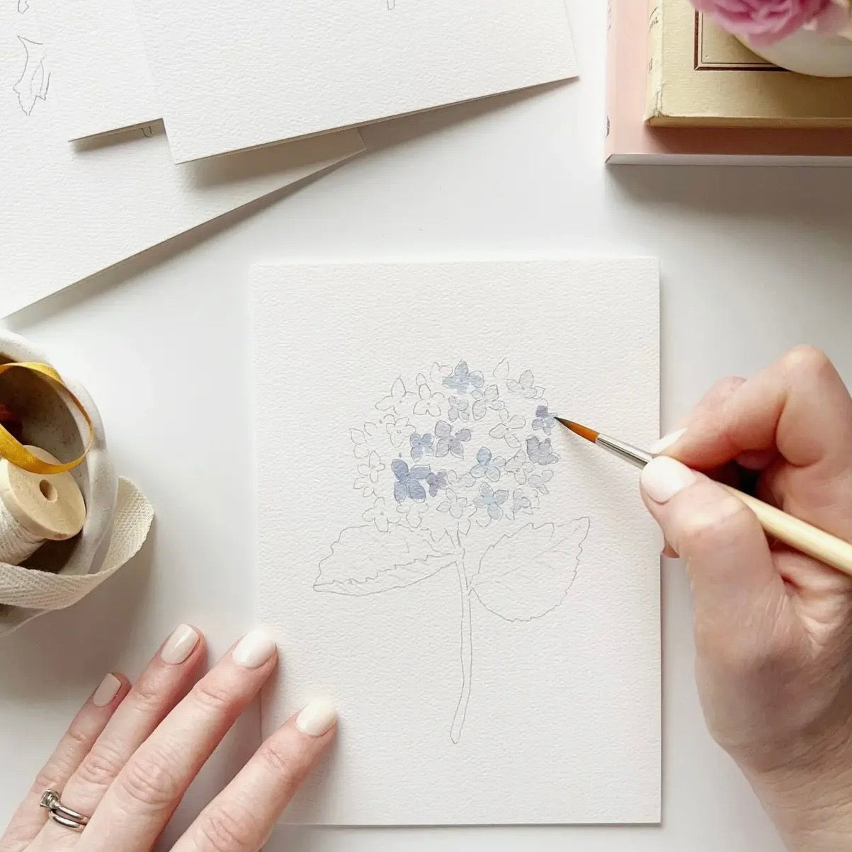 Paintable Watercolor
Notecard Set
 | Garden Flowers