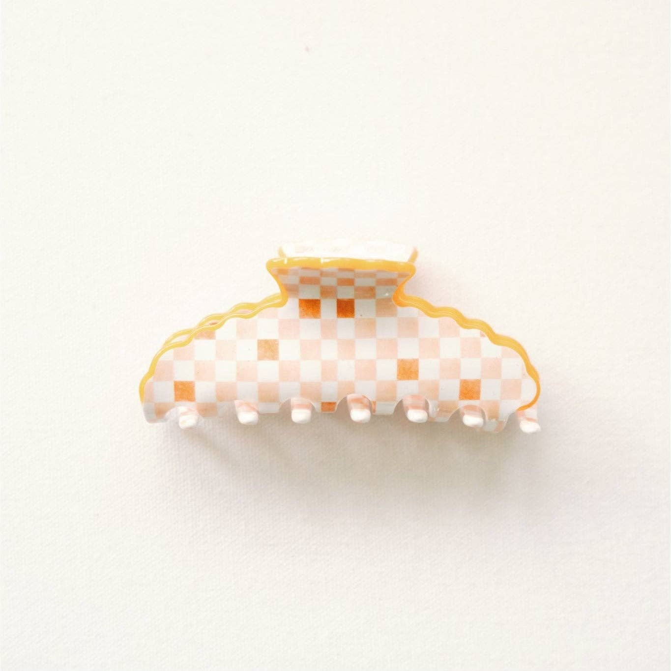 Orange Scalloped Claw Clip