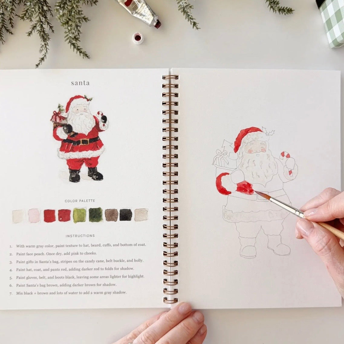Watercolor Workbook | Classic Christmas