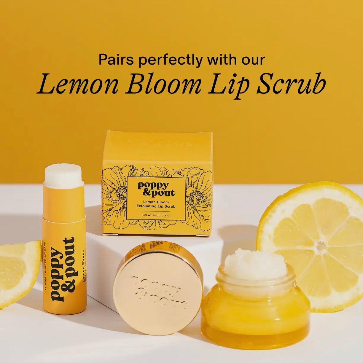 Poppy & Pout Lip Balm | Lemon Bloom