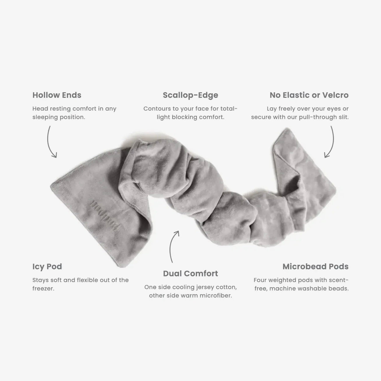 Weighted Sleep Eye Mask | Elephant Gray