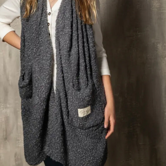 Giving Shawl | Charcoal