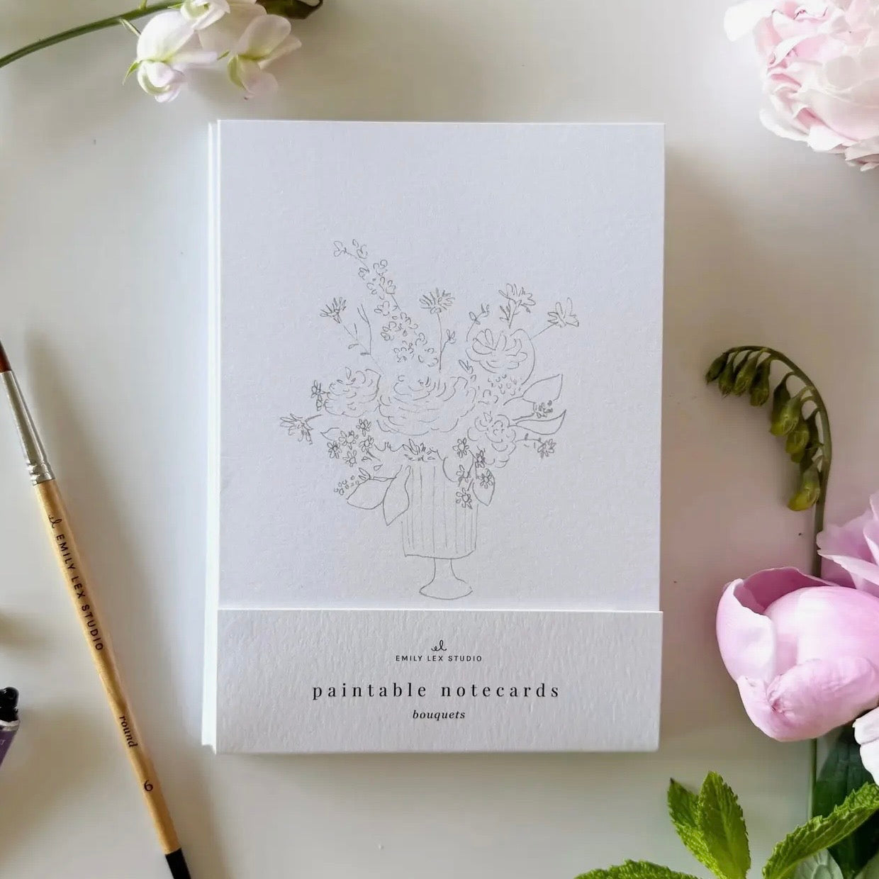 Paintable Watercolor
Notecard Set
 | Bouquets