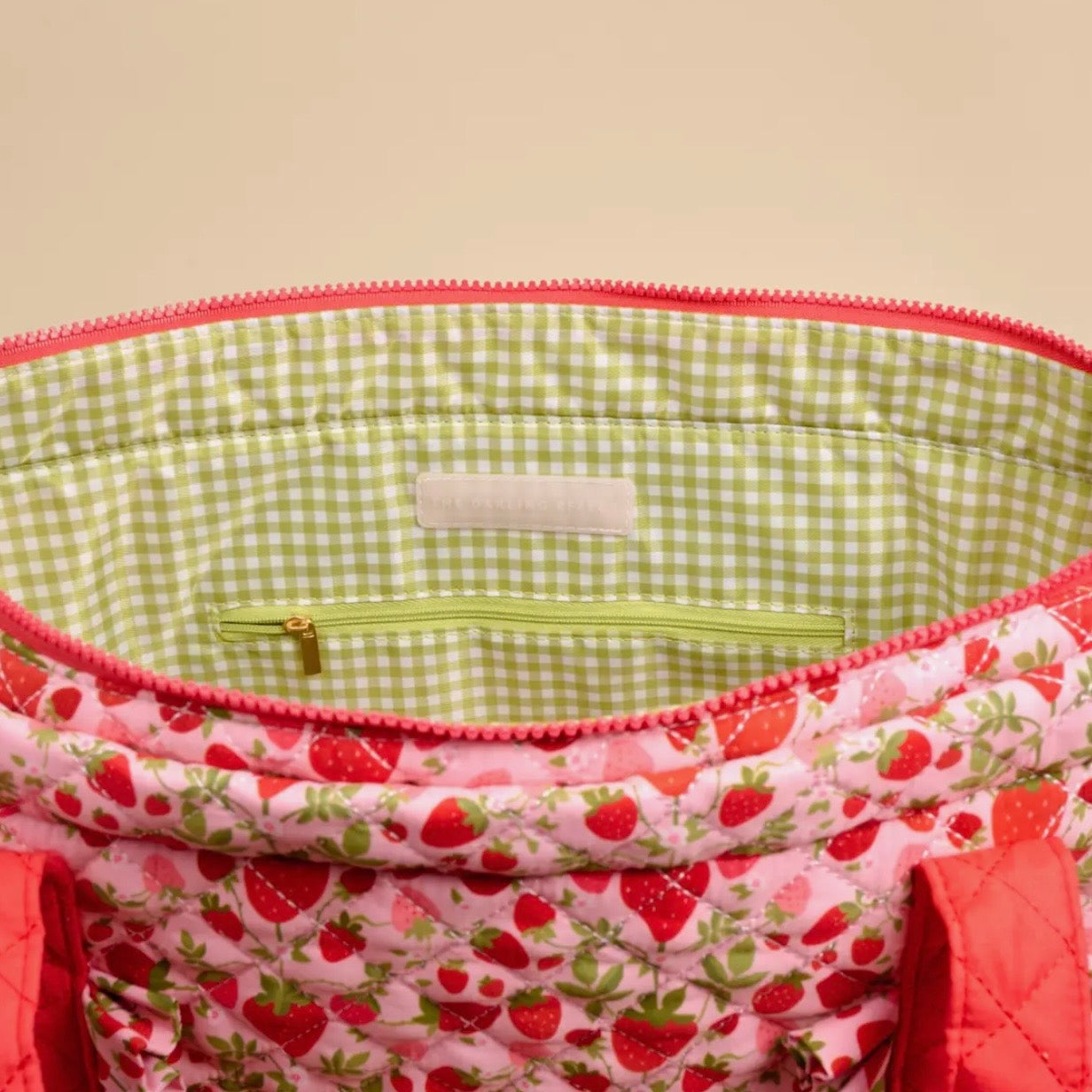 The Everyday Quilted Tote Bag | Strawberry Fields