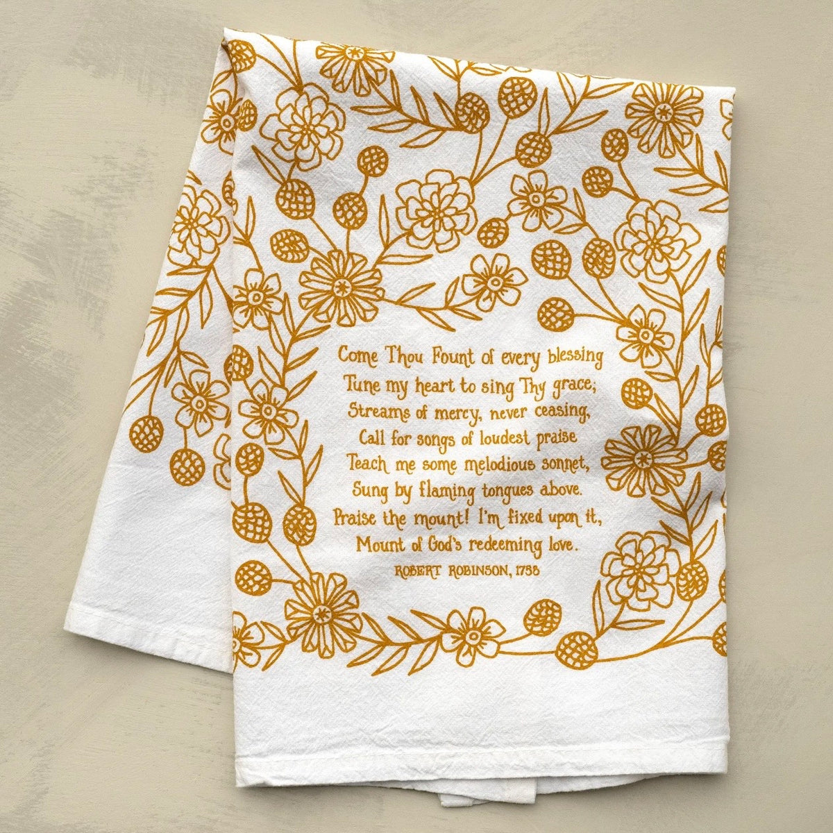 Hymn Tea Towel | Come Thou Fount