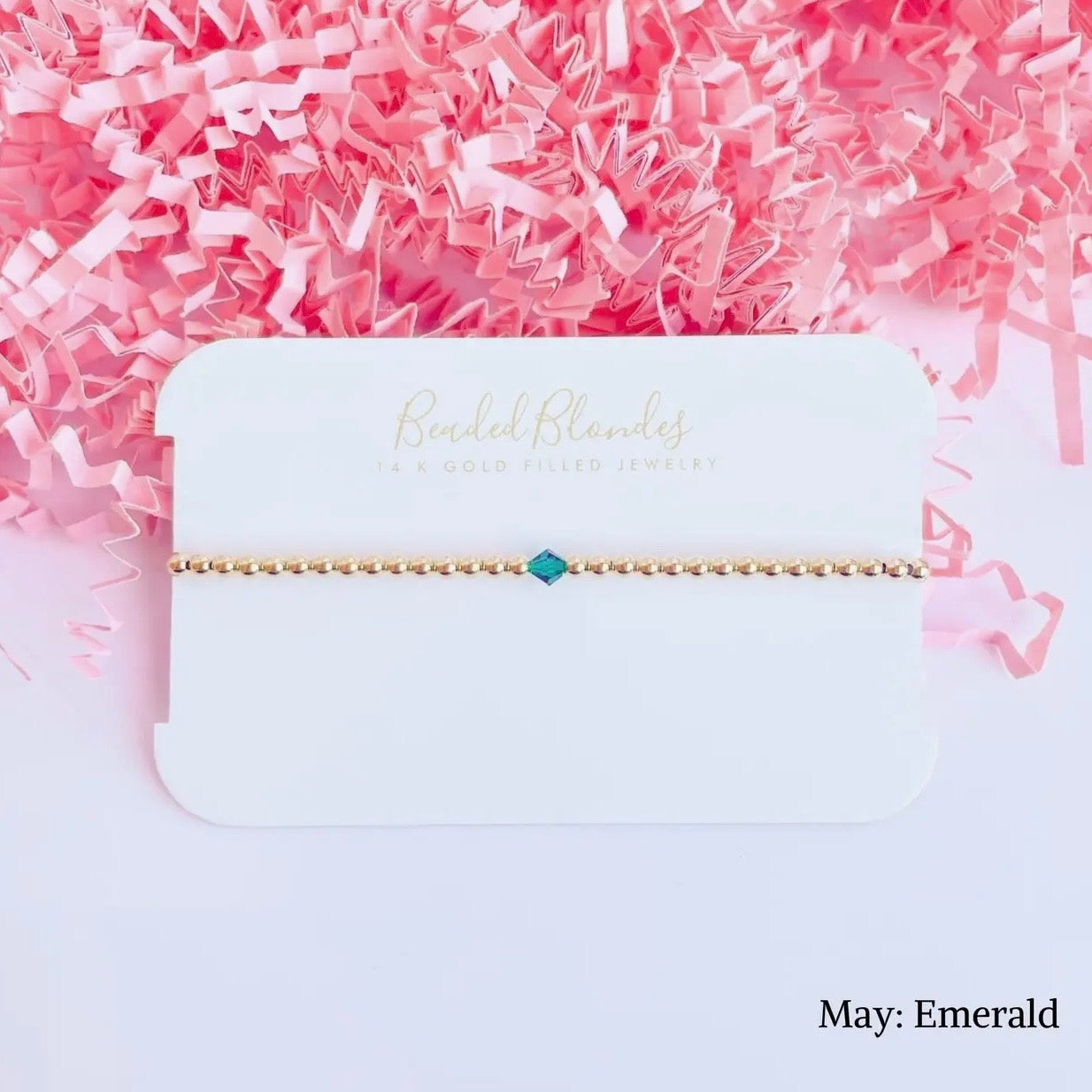 Beaded Blondes Birthstone Swarovski Bracelet | 
May