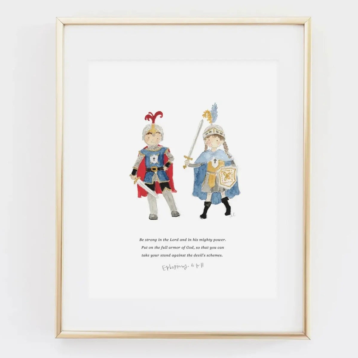 Scripture Print | Ephesians 6:10-11 Knights
