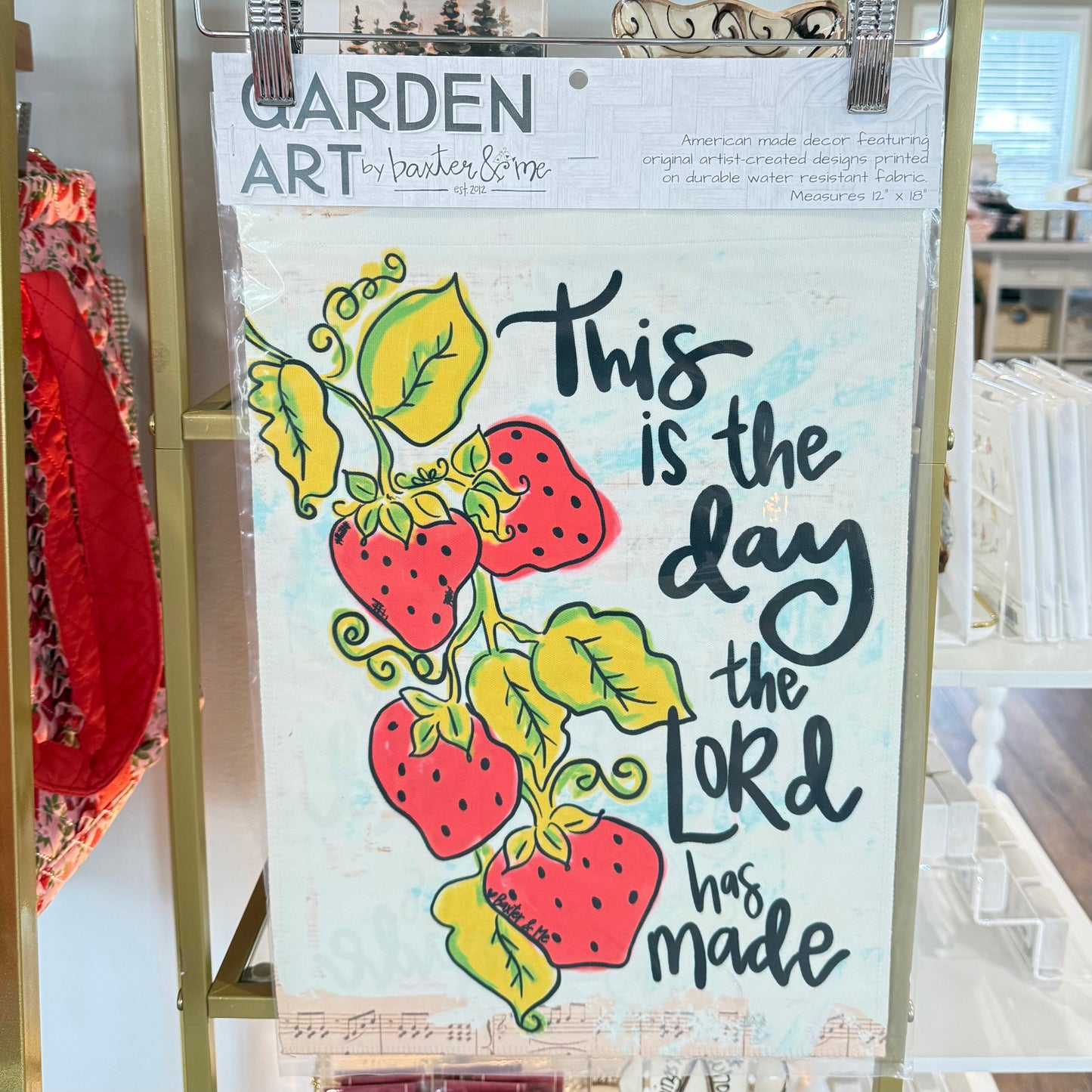 Garden Flag | This Is The Day Strawberry