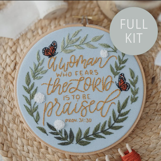 Embroidery Kit | A Woman Who Fears The Lord