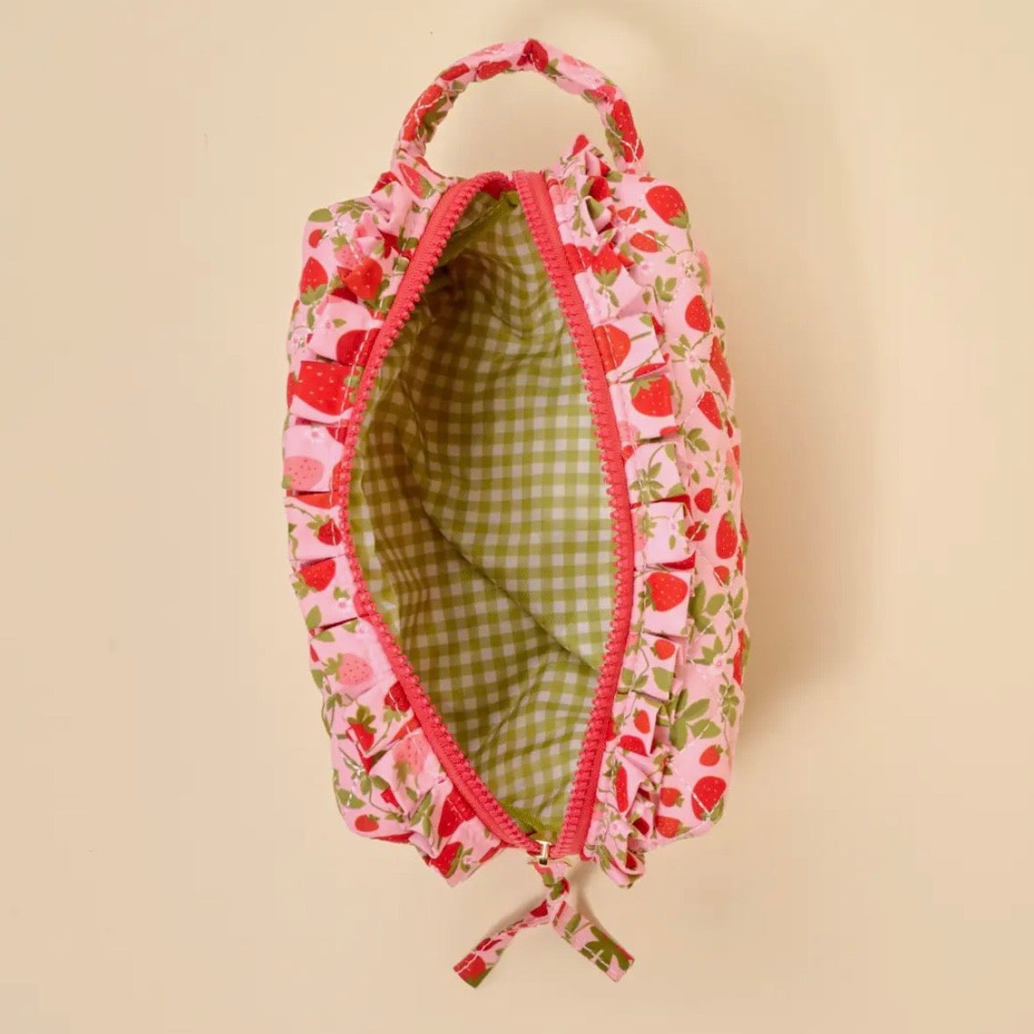 Essentials Quilted Cosmetic Pouch | Strawberry Fields