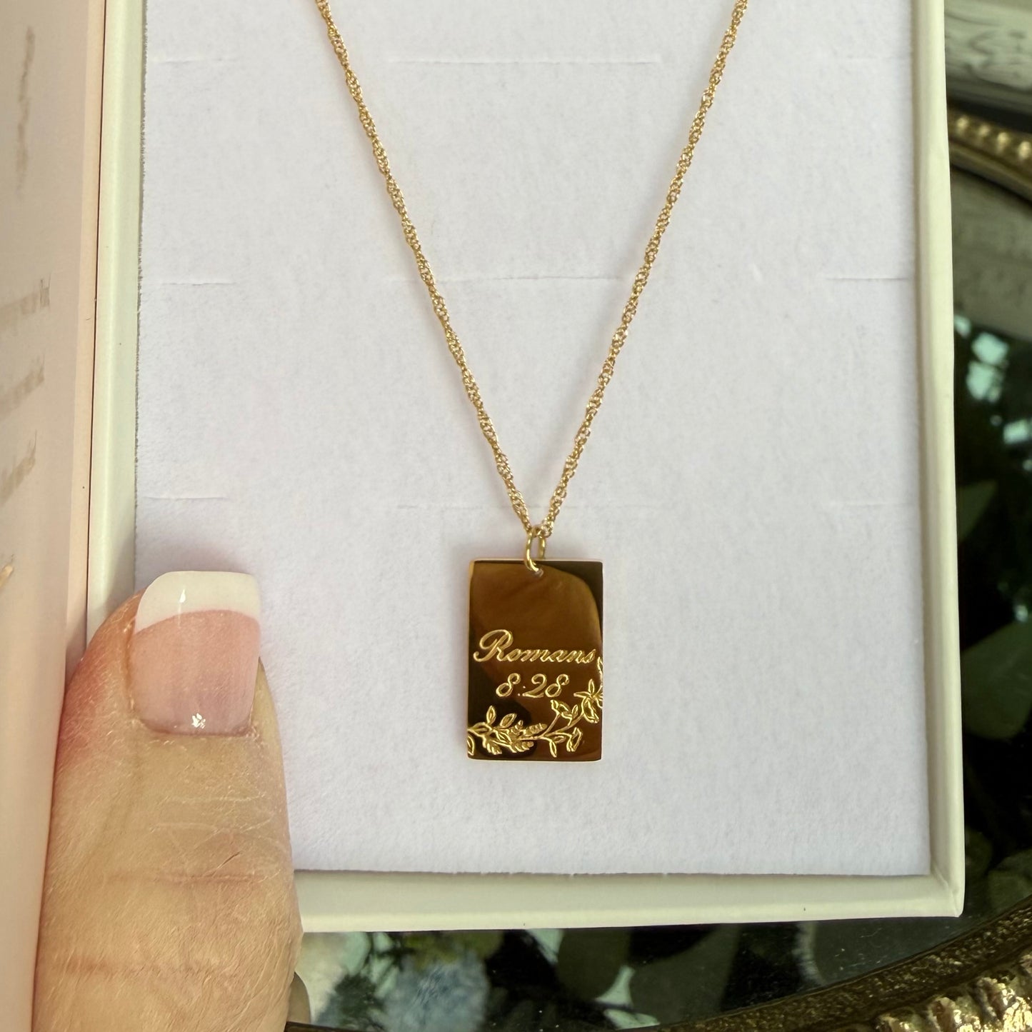 LoveStory Necklace | All Things Work Together For Good Romans 8:28