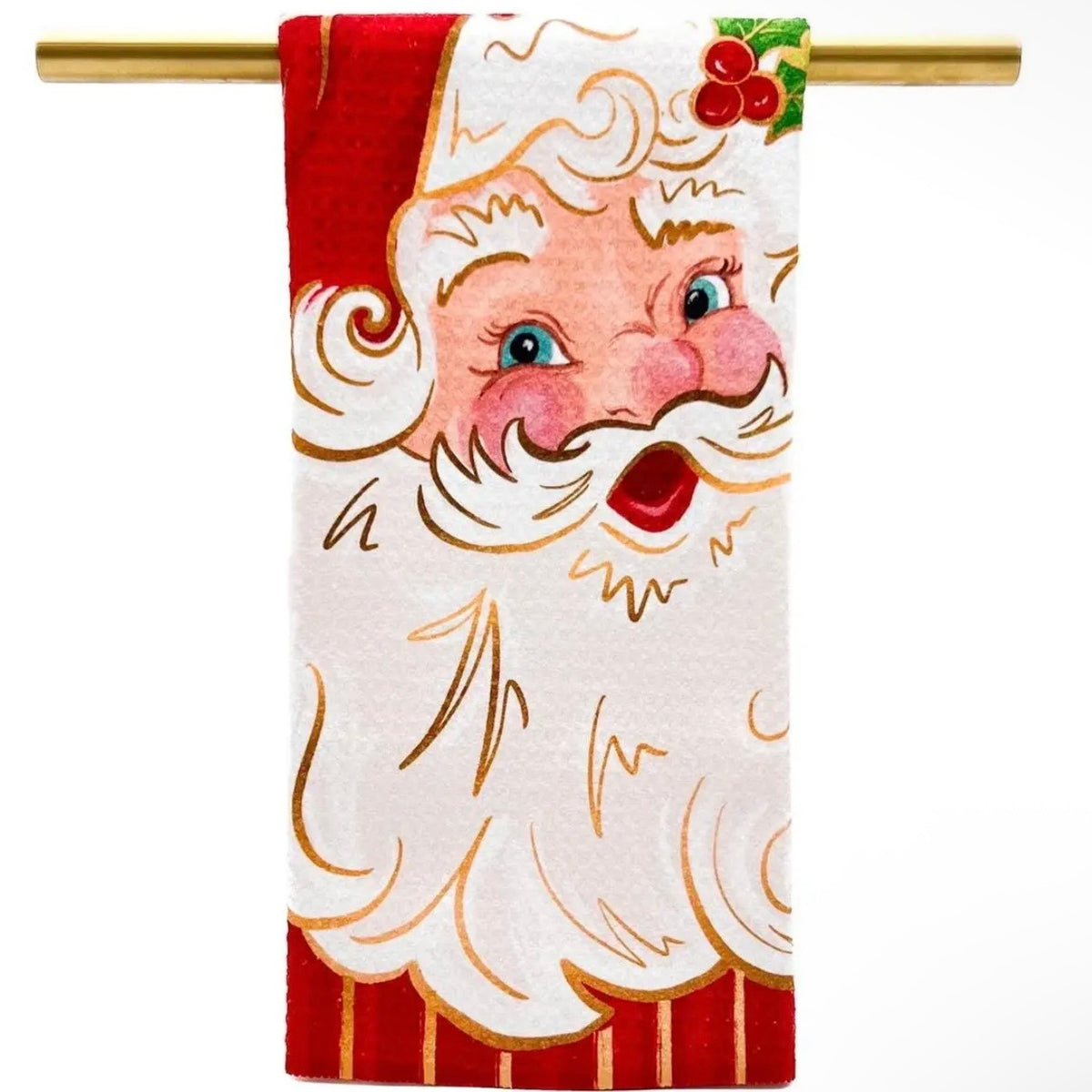 Tea Towel | Pretty N’ Red Santa