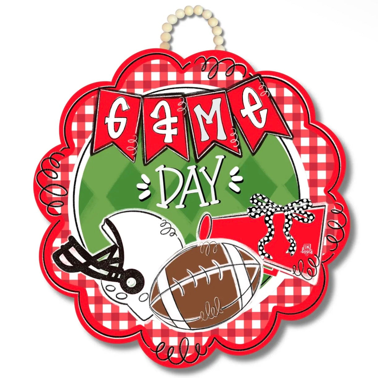 Door Hanger | Red + Black Game Day