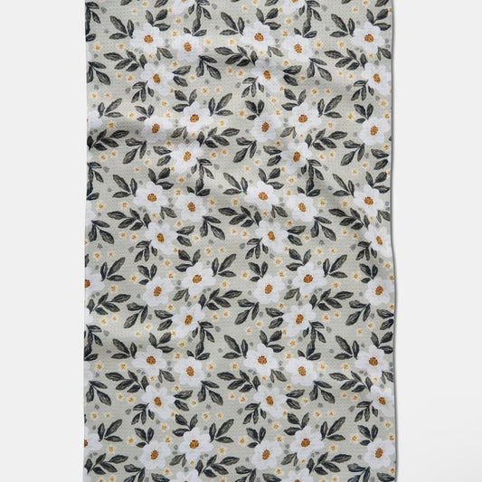 Geometry Dish Towel | Painted Spring Blossoms