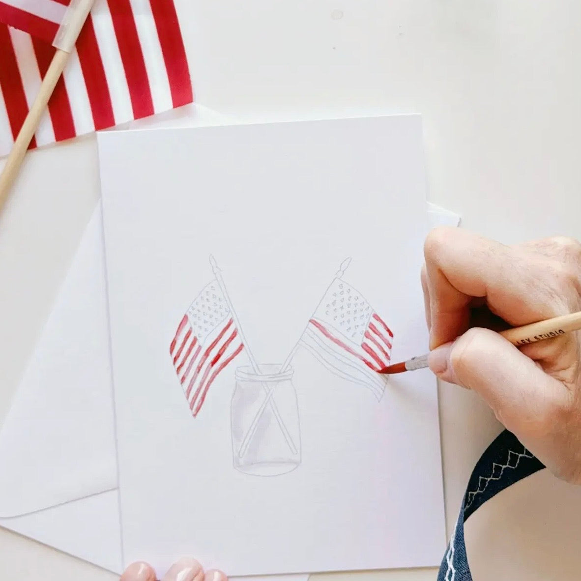 Paintable Watercolor
Notecard Set
 | Americana