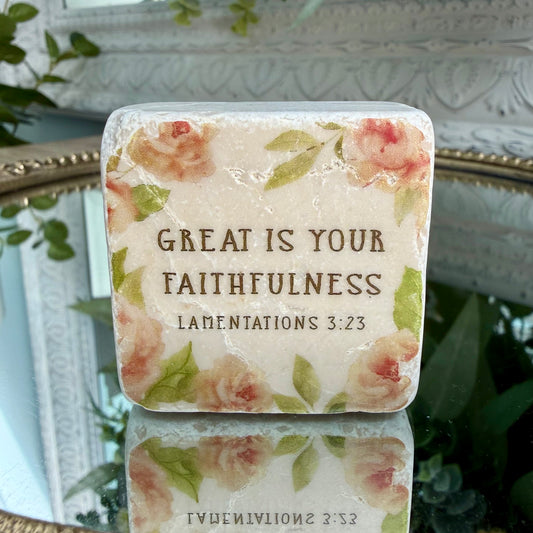 Scripture Stones | Great Is Your Faithfulness | Small