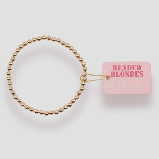 Bracelet - 4mm Gold Beaded | 6.75 inch
