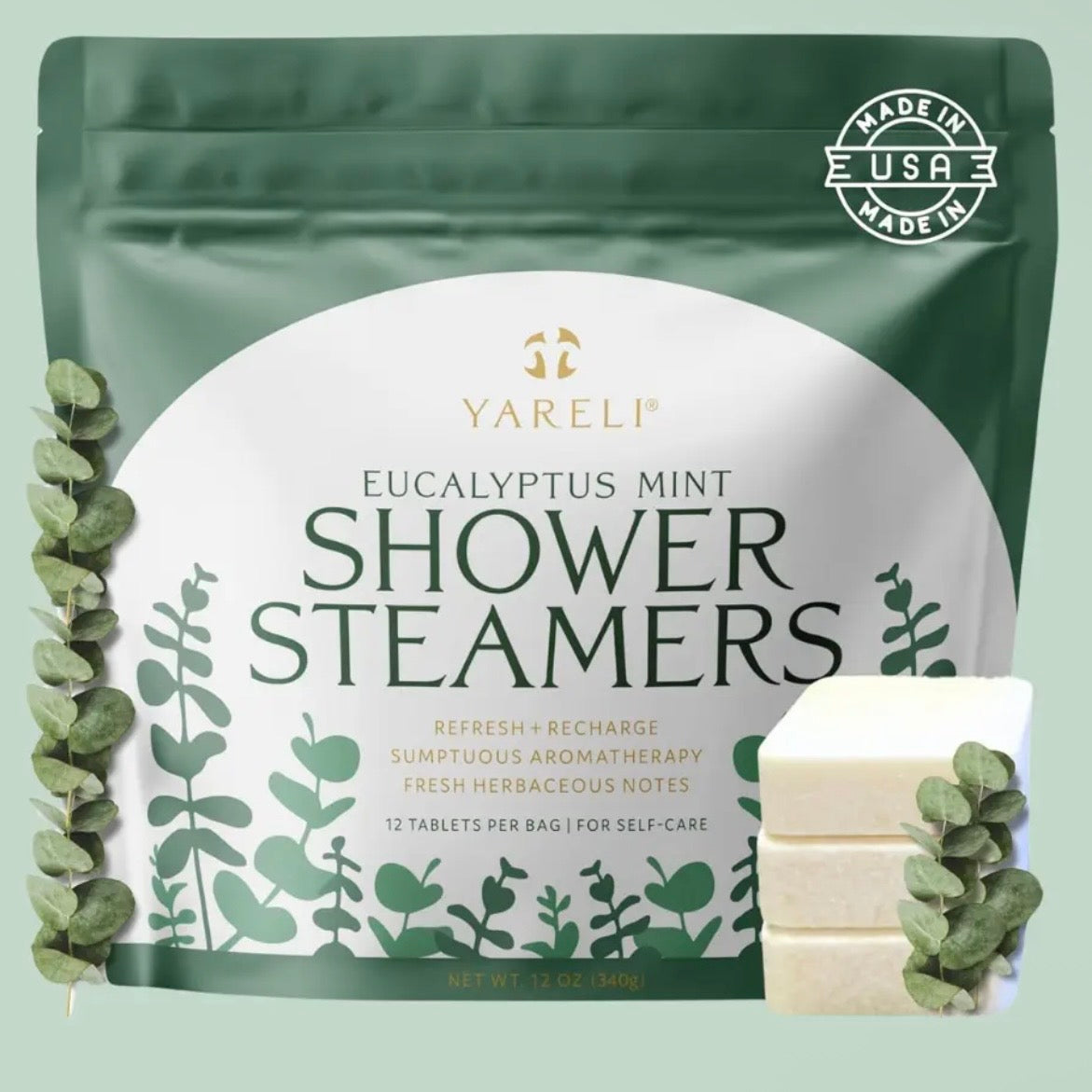 Dead Sea Shower Steamers | Eucalyptus Mint