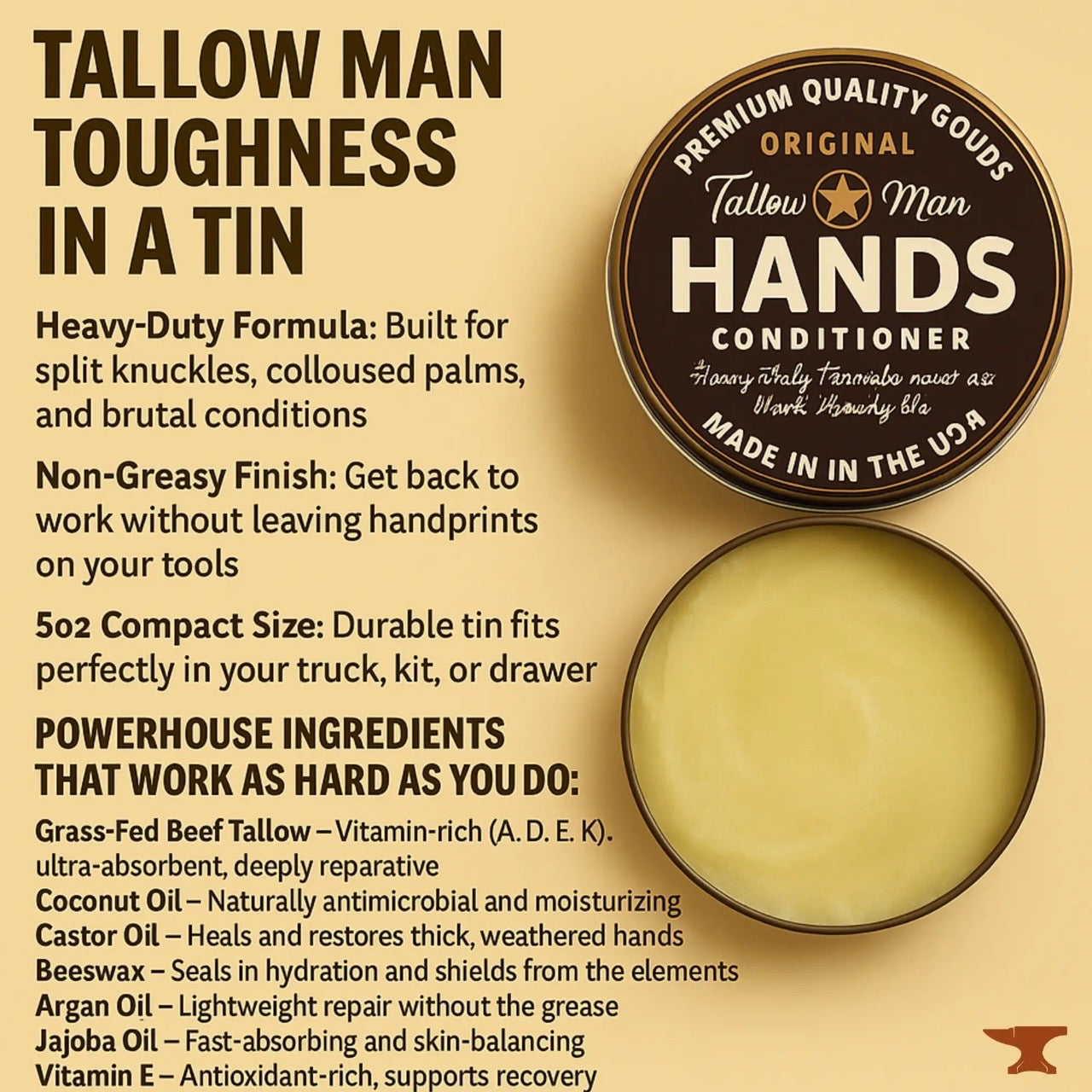 Tallow Man Hand Salve | 5oz