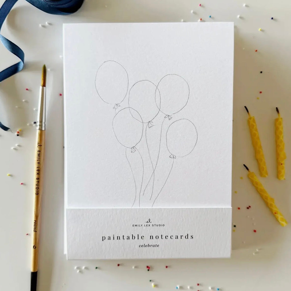 Paintable Watercolor
Notecard Set
 | Celebrate