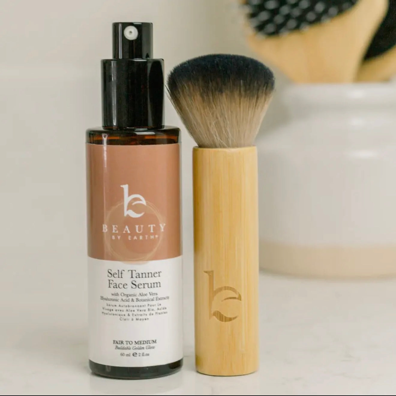 Beauty By Earth Self Tanner Kabuki Facial Tan Application Brush