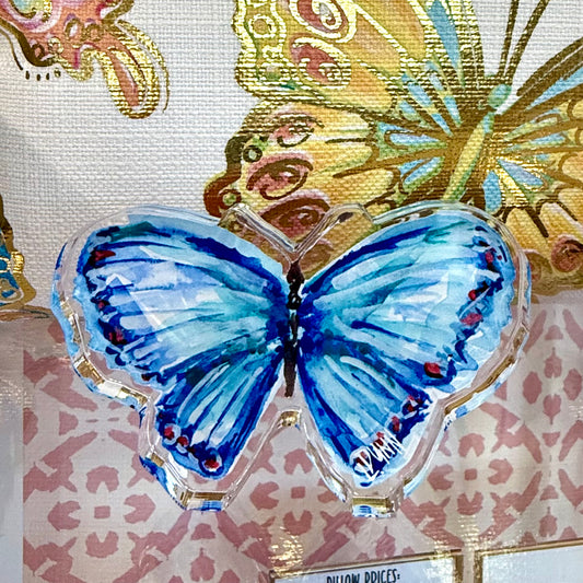 Acrylic Shelf Sitter | Bitty Blue Butterfly