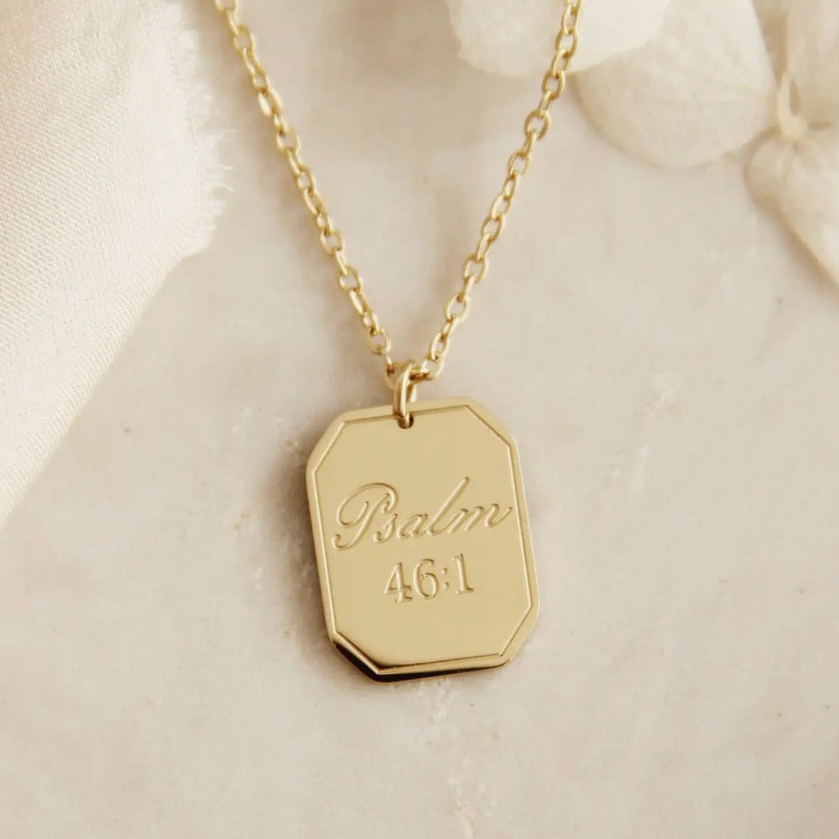 LoveStory Necklace | God Is Our Refuge and Strength Psalm 46:1