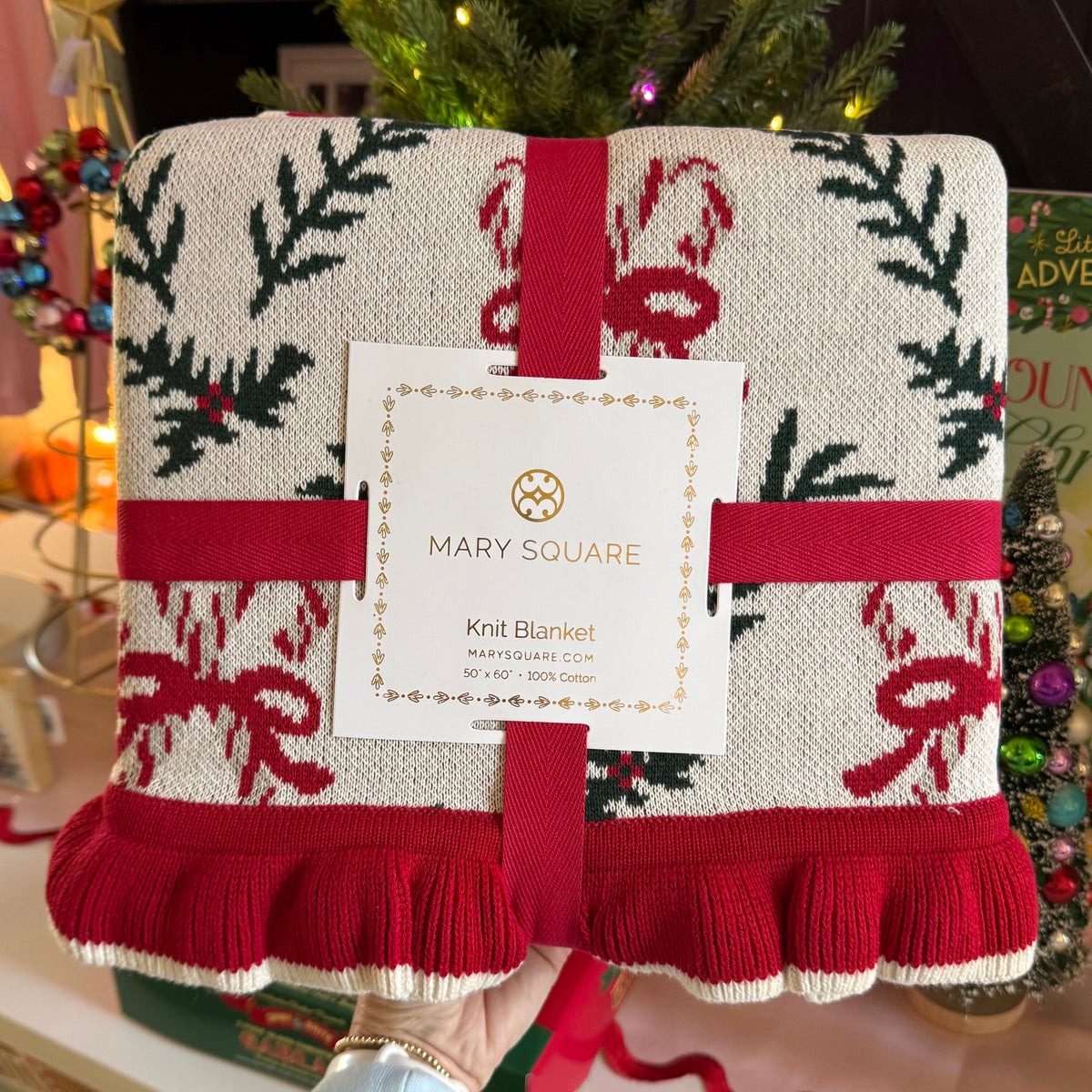 Candy Cane Lane Throw Blanker