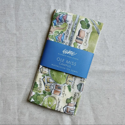 Elizabeth Wade Tea Towel - Ole Miss Campus