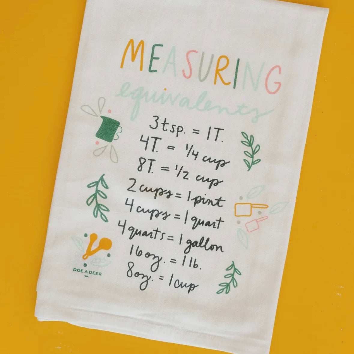 Tea Towel - Measuring Equivalents