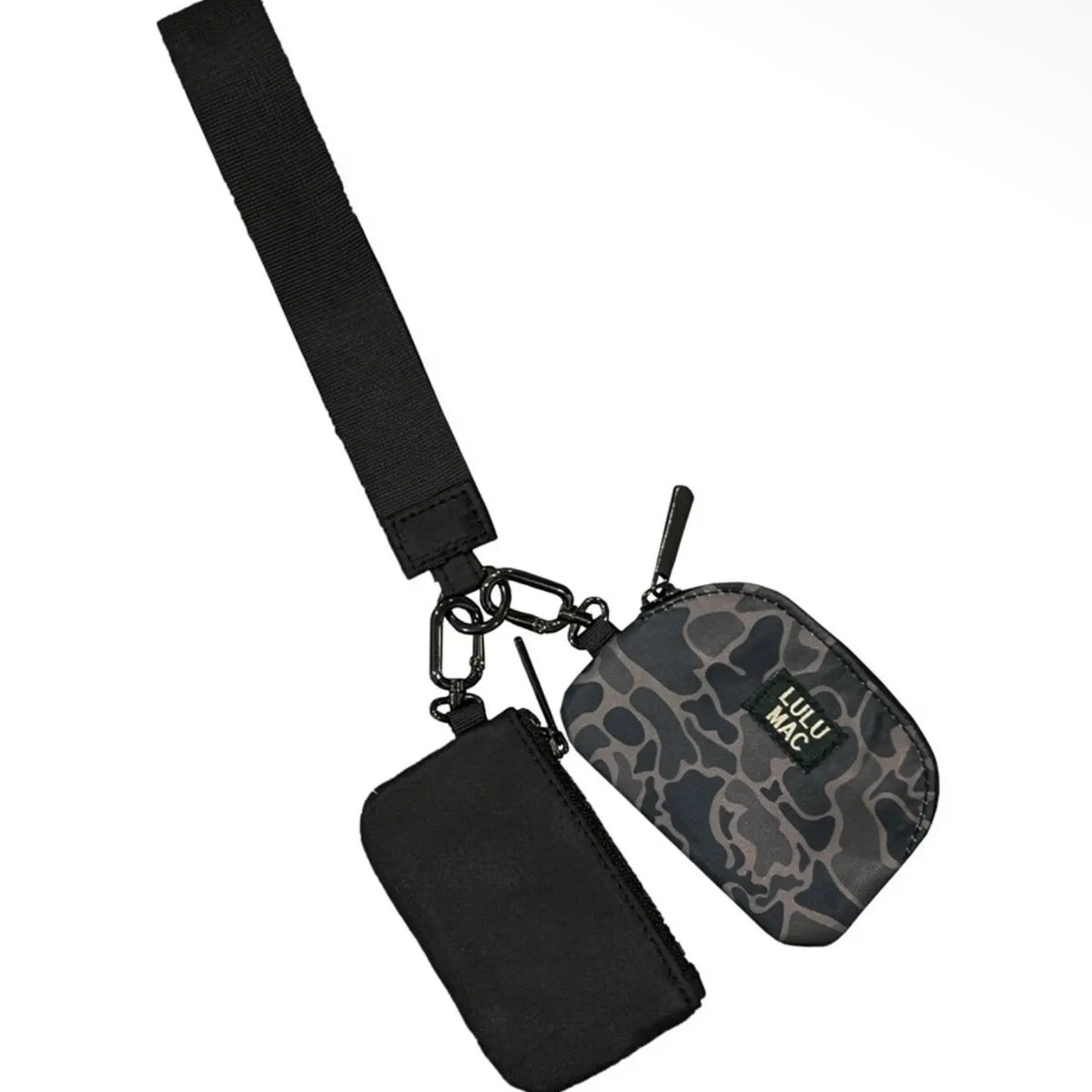Lulu Mac Pouch Wristlet | Black Camo