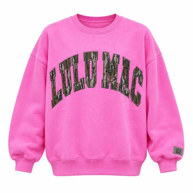 Lulu Mac Sweatshirt | Bubblegum Pink Mossy Oak