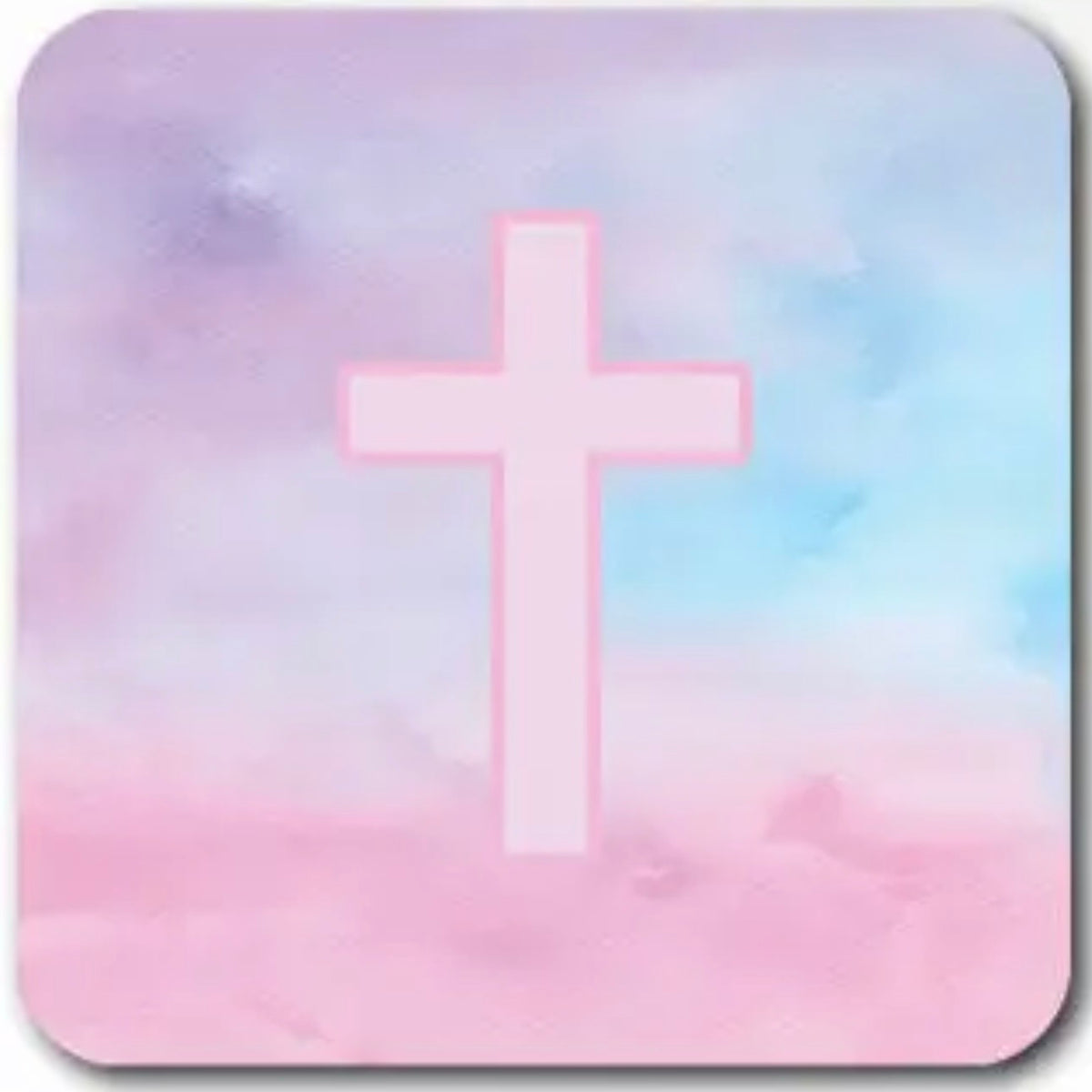 Tap To Pray Vinyl Sticker | Cotton Candy Cross